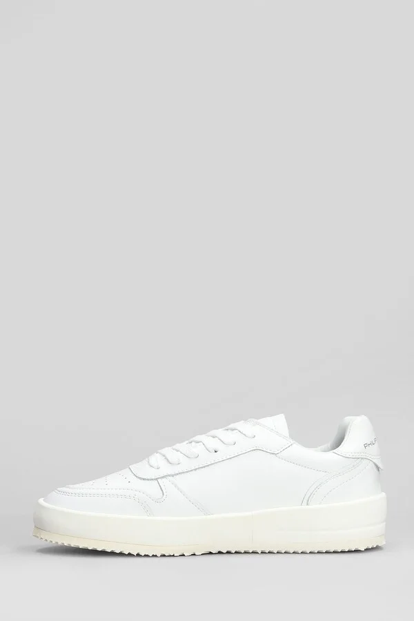 Nice Low Sneakers In White Leather - Image 3