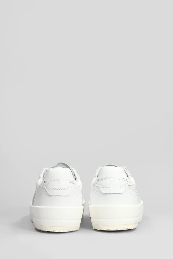 Nice Low Sneakers In White Leather - Image 4