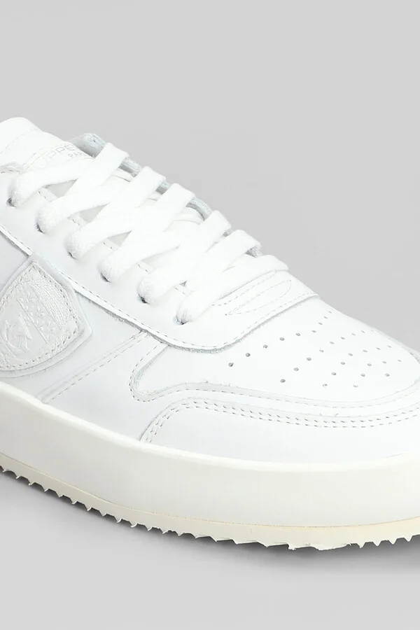 Nice Low Sneakers In White Leather - Image 5