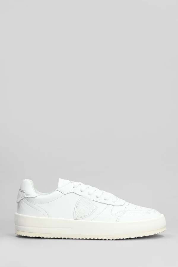 Nice Low Sneakers In White Leather