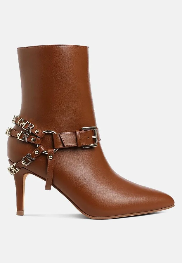 Nicene Harness Detail Stiletto Boots