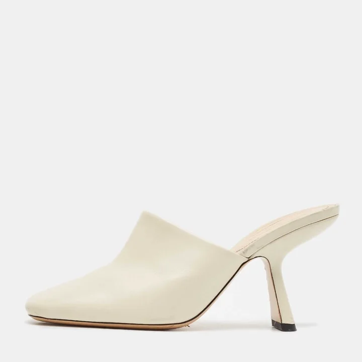 Nicholas Kirkwood Cream Leather Sandals Size 40
