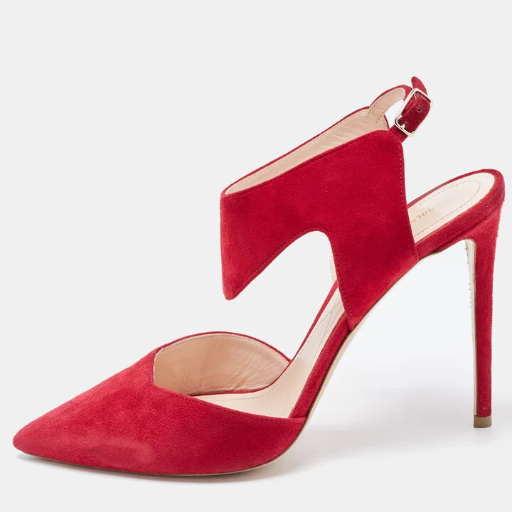 Nicholas Kirkwood Dark Pink Suede Leda Pumps Size 38.5