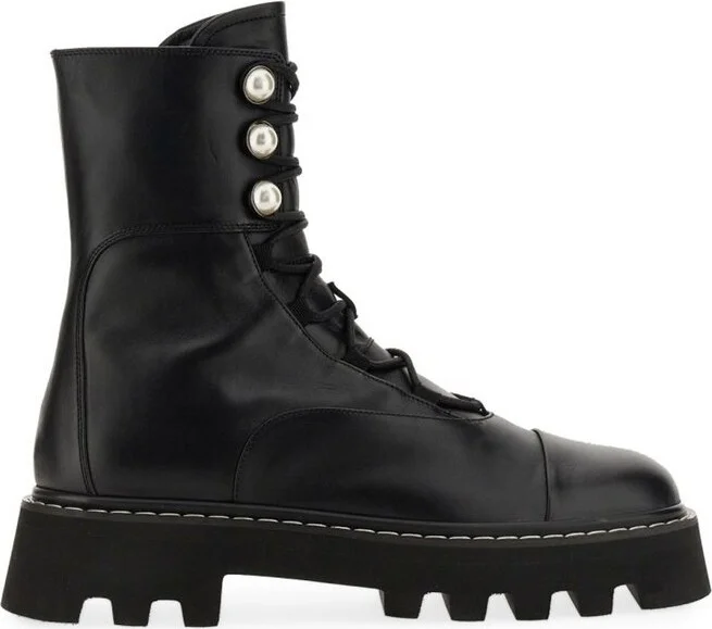 Nicholas Kirkwood Pearlogy Lace-Up Combat Boots
