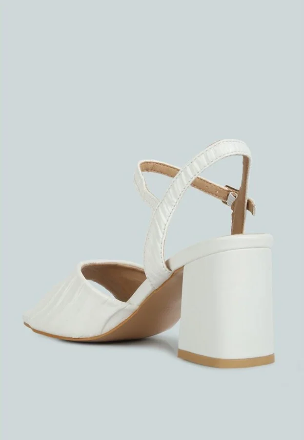 Nicholas Pleated Strap Block Heel Sandals - Image 2