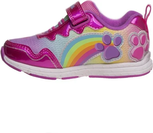 Nickelodeon Paw Patrol Skye & Everest Hook & Loop Light-up Fashion Sneakers - Fuchsia/Purple, Size: - Image 4