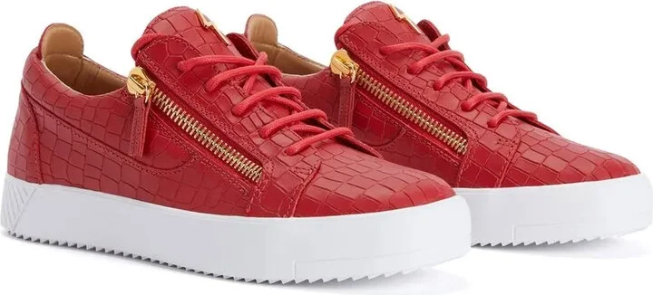 Nicki crocodile-effect leather sneakers - Image 2