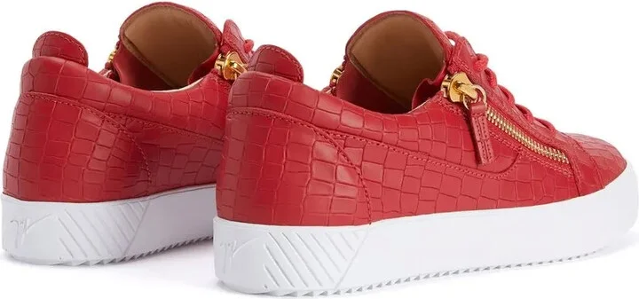 Nicki crocodile-effect leather sneakers - Image 3