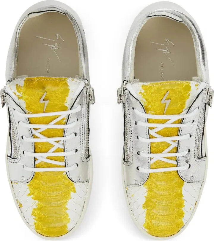 Nicki metallic zip-detail sneakers - Image 4