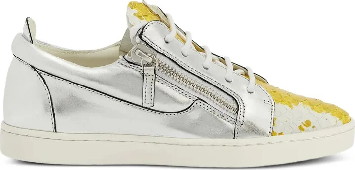 Nicki metallic zip-detail sneakers