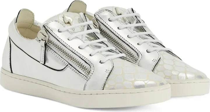 Nicki zip-detail leather sneakers - Image 2