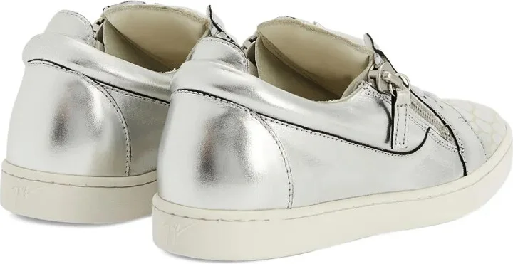 Nicki zip-detail leather sneakers - Image 3