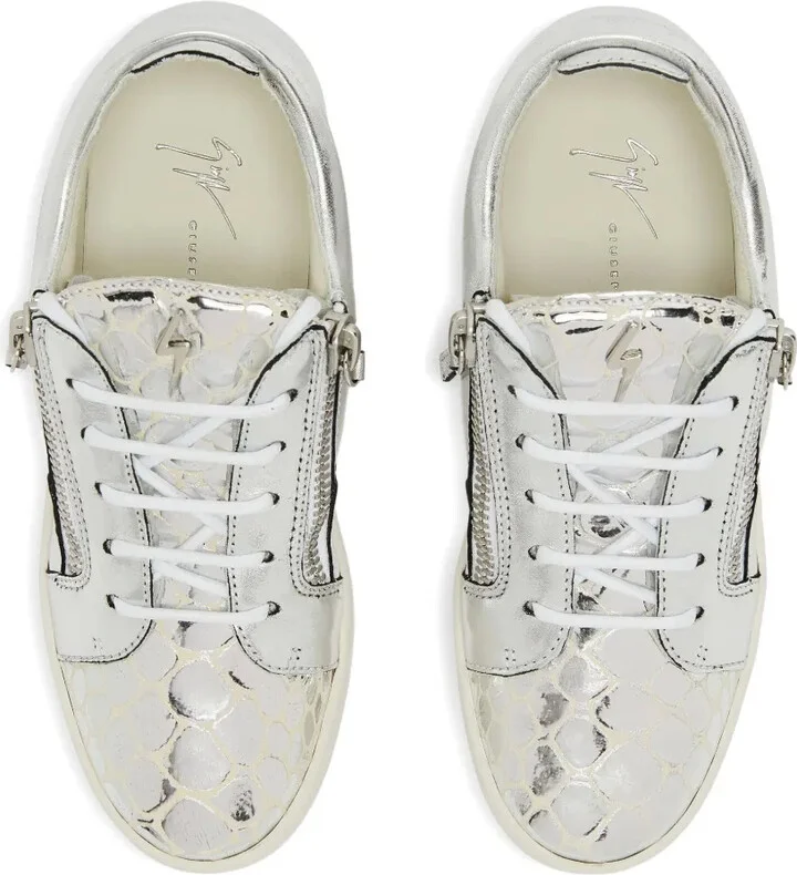 Nicki zip-detail leather sneakers - Image 4