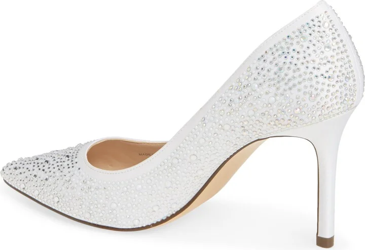 Nickie 2 Crystal Studded Pointy Toe Pump - Image 2