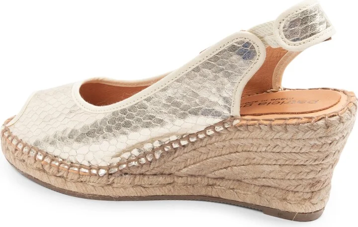 Nicola Slingback Espadrille Peep Toe Platform Wedge Sandal - Image 3