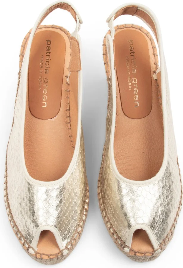 Nicola Slingback Espadrille Peep Toe Platform Wedge Sandal - Image 8