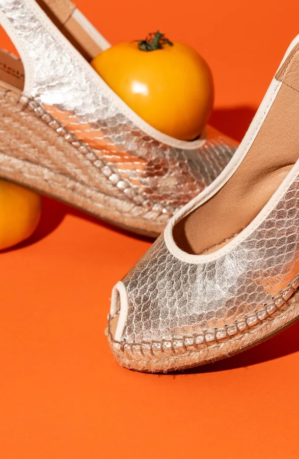 Nicola Slingback Espadrille Peep Toe Platform Wedge Sandal - Image 9
