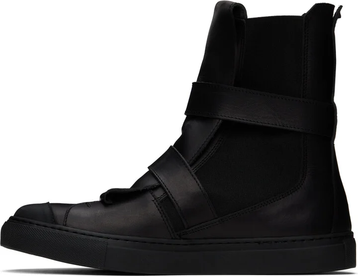 NICOLAS ANDREAS TARALIS Black Velcro Strap Sneakers - Image 3