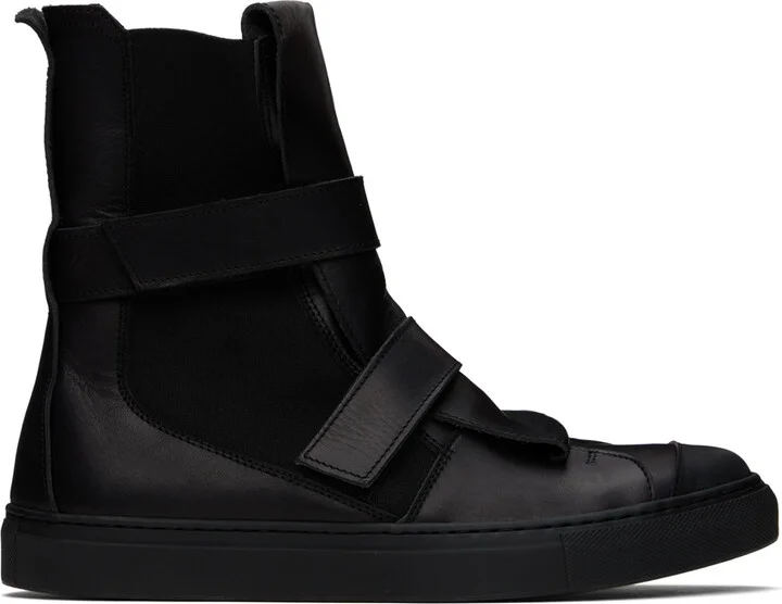 NICOLAS ANDREAS TARALIS Black Velcro Strap Sneakers