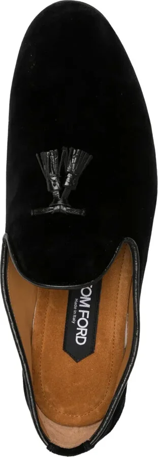Nicolas tassel-detail velvet loafers - Image 4