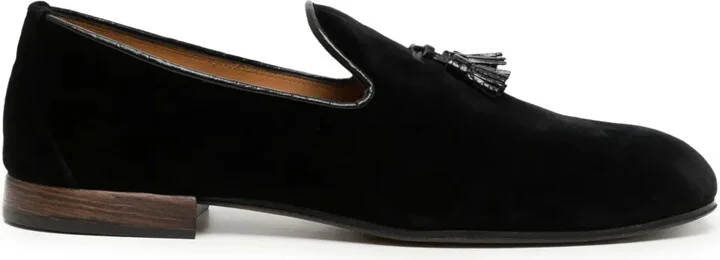 Nicolas tassel-detail velvet loafers