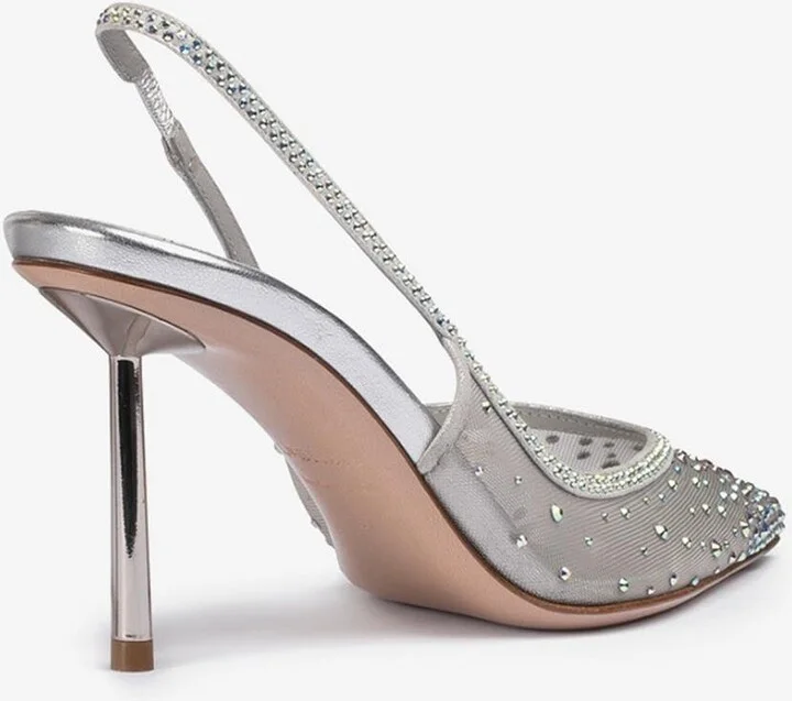 Nicole 80 Crystal-Embellished Slingback Pumps - Image 2