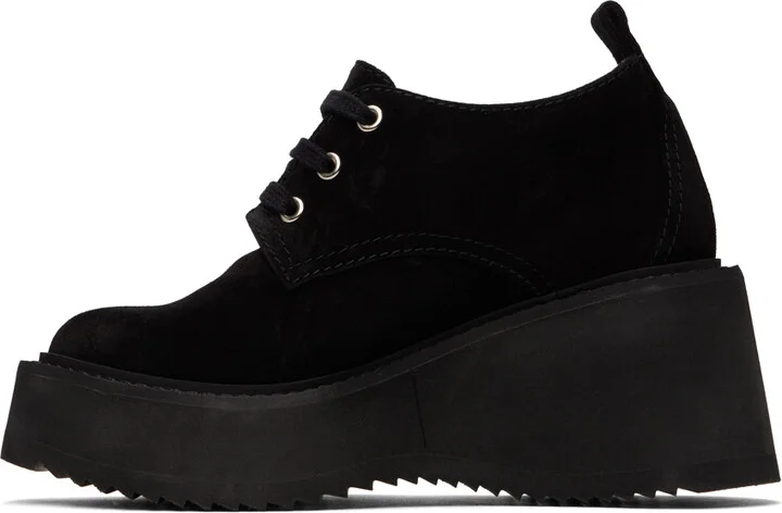 Nicole Saldaña Black Demi Platform Derbys - Image 3