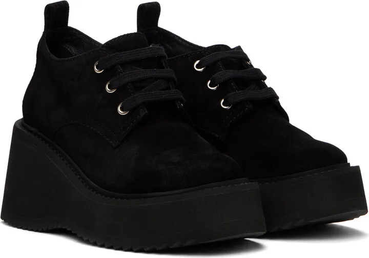Nicole Saldaña Black Demi Platform Derbys - Image 4