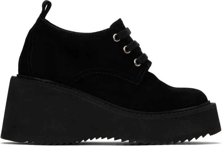 Nicole Saldaña Black Demi Platform Derbys