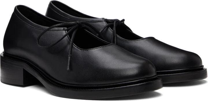 Nicole Saldaña Black Fabiana Loafers - Image 4