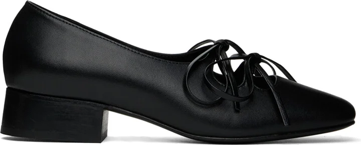 Nicole Saldaña Black Isabel Ballerina Flats