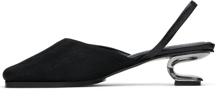 Nicole Saldaña Black Syd Mesh Heels - Image 3