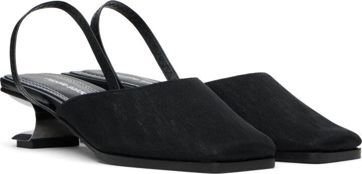 Nicole Saldaña Black Syd Mesh Heels - Image 4