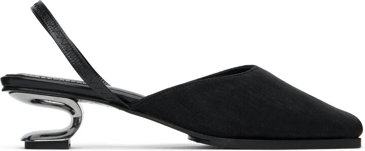 Nicole Saldaña Black Syd Mesh Heels