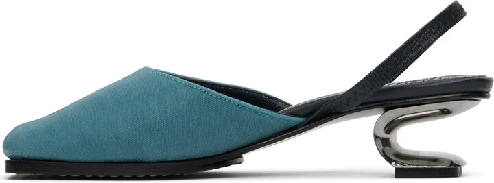 Nicole Saldaña Blue Syd Mesh Heels - Image 3