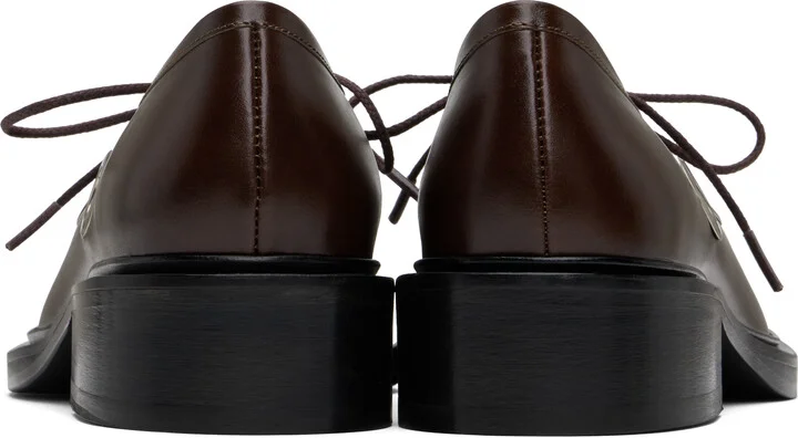Nicole Saldaña Brown Fabiana Eyelet Loafers - Image 2