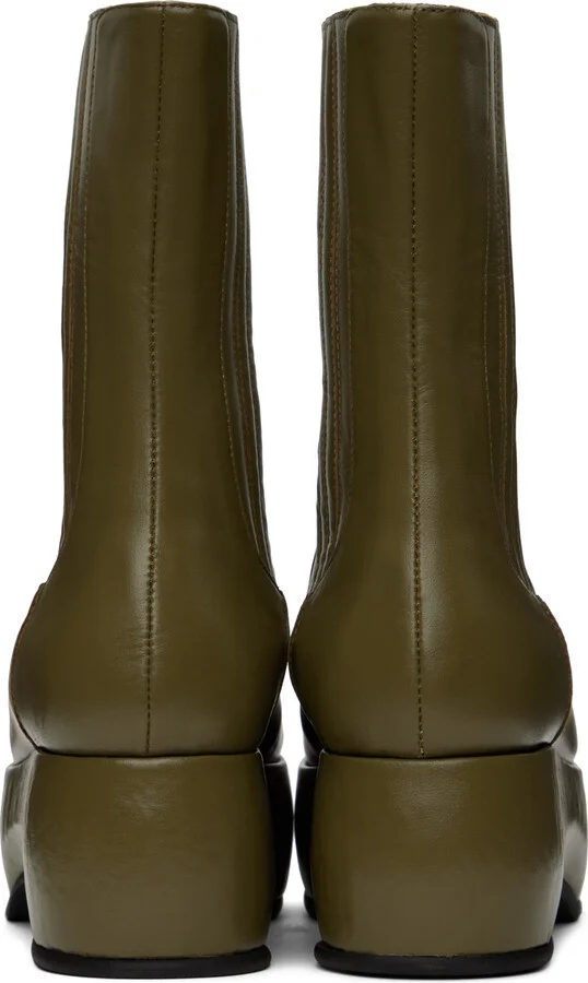 Nicole Saldaña Khaki Mia Boots - Image 2