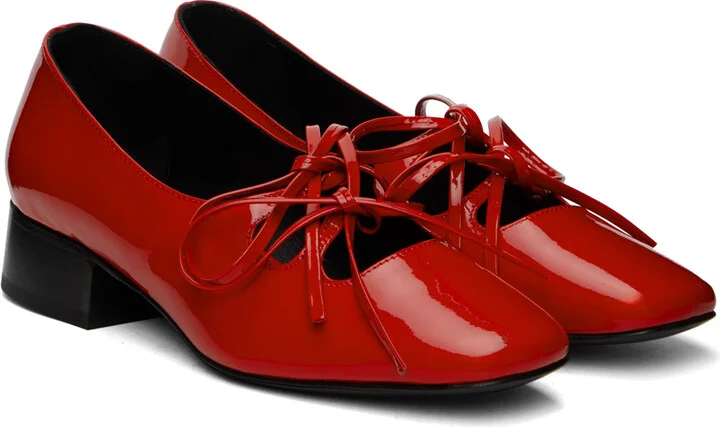 Nicole Saldaña Red Isabel Ballerina Flats - Image 4