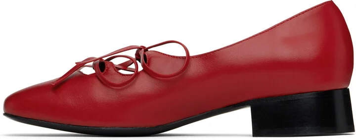 Nicole Saldaña Red Isabel Ballerina Flats - Image 3