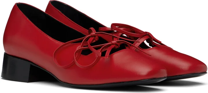 Nicole Saldaña Red Isabel Ballerina Flats - Image 4