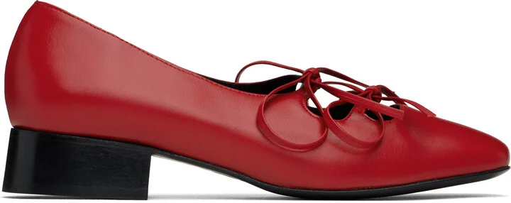 Nicole Saldaña Red Isabel Ballerina Flats