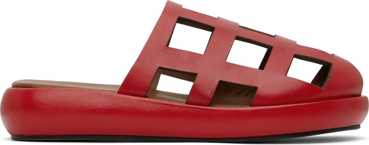 Nicole Saldaña Red Sammy Slippers