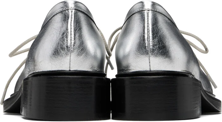 Nicole Saldaña Silver Fabiana Ballerina Flats - Image 2