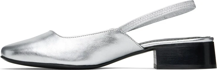 Nicole Saldaña Silver Paz Heels - Image 3