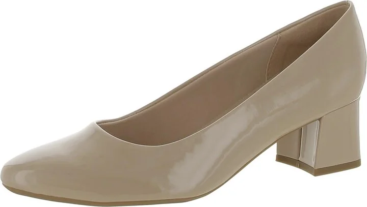 Nicole Womens Patent Leather Slip On Pumps