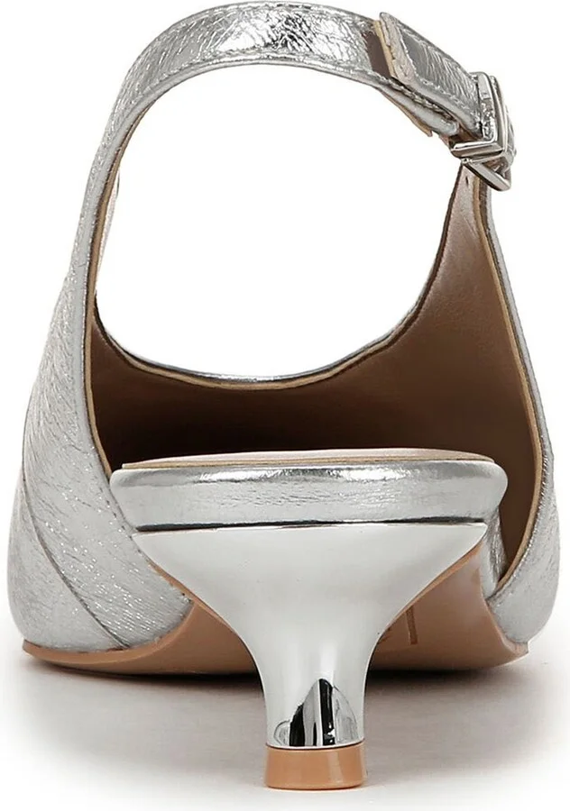 Nicolette Slingback Pointed Toe Kitten Heel Pump - Image 7