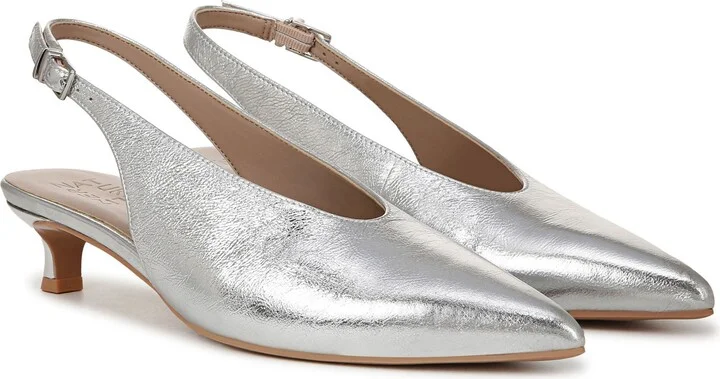 Nicolette Slingback Pointed Toe Kitten Heel Pump - Image 8