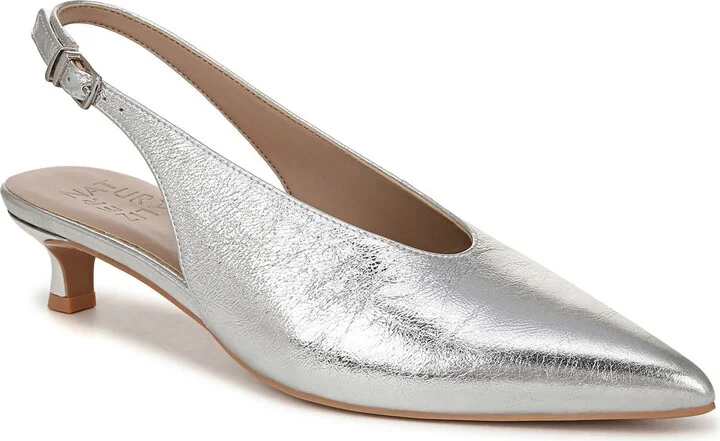 Nicolette Slingback Pointed Toe Kitten Heel Pump