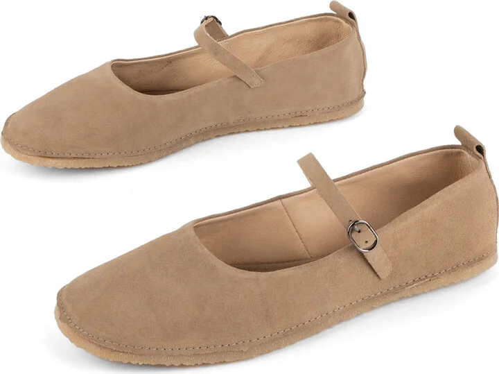 Nicolette Suede Mary Jane-Neutrals