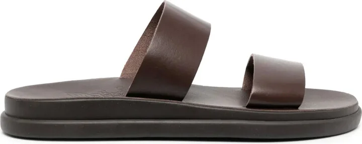 Nicos leather slides